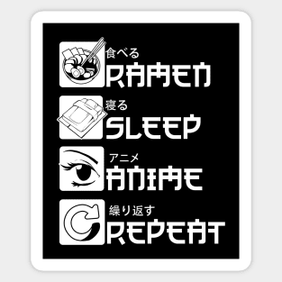 Ramen Sleep Anime Repeat Sticker